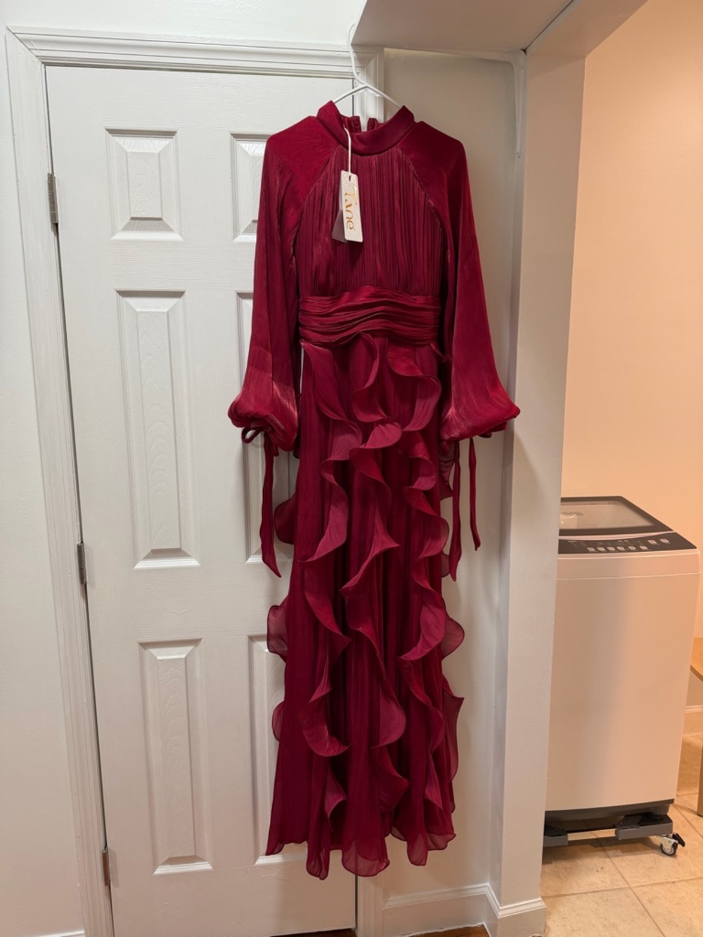 Elegant Deep Red Maxi Dress